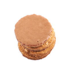Chocolate oatmeal cookie isolated