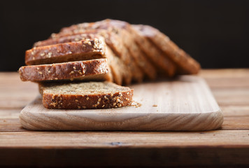Rye bread with grains
