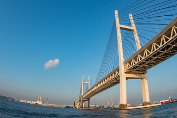 夕焼けの横浜ベイブリッジ