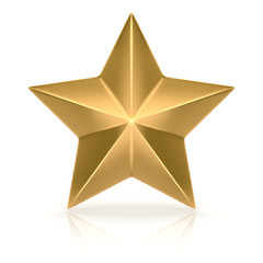 Obraz premium Single Golden Star Symbol