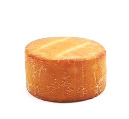 Wheel of cheese isolated