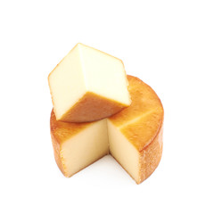 Wheel of cheese isolated