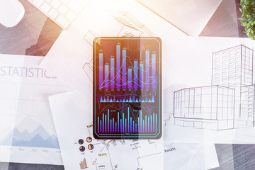 Investment, accounting and economy concept