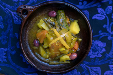 Tasty traditional Moroccan vegetable tagine