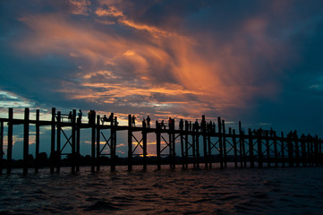 U Bein Bridge Sunset