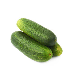 Fresh green cucumber isolated