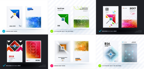 Abstract design of business vector brochure for brand printing