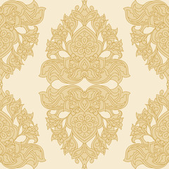 Seamless Damask wallpaper. colorful vector background