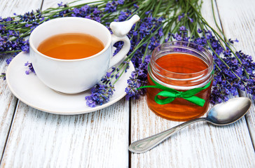 Cup of tea and lavender