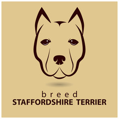 Vector Staffordshire terrier icon