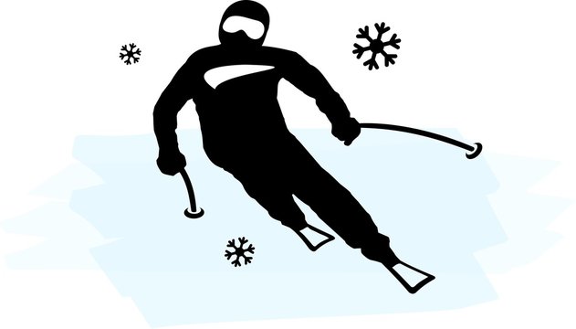 Silhouette Skifahrer