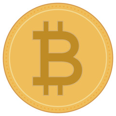 Bitcoin virtual currency.Vector, illustration.