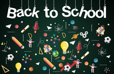 concept of education of children. the generation of knowledge.vector