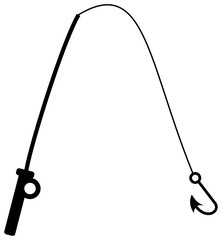 a fishing rod in shadow