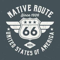 Obraz premium Native Route - Tee Design For Print 