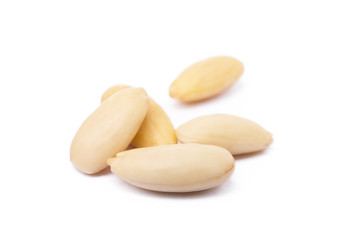 Healty almond  isolated on white background