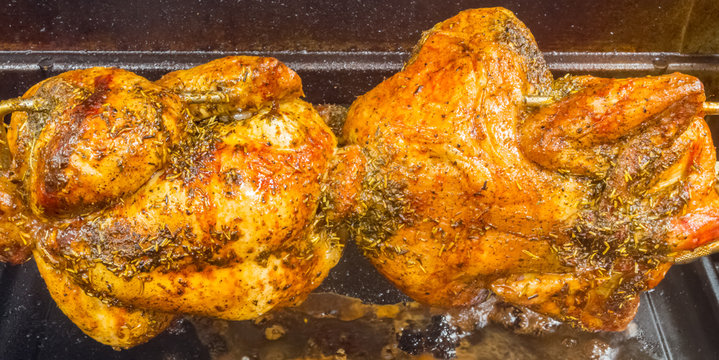 poulets &agrave; la broche 