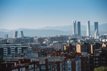 Overview of the four towers of Madrid