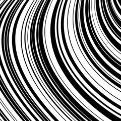 Black and White Wave Stripe Optical Abstract Background