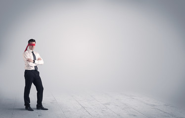 Businessman with blindfolds