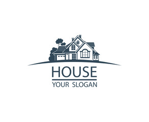 Fototapeta premium monochrome emblem of private house