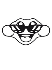 kopf gesicht gewinner cool sonnenbrille glücklich spaß fröhlich winken frosch klein süß niedlich quak comic cartoon clipart