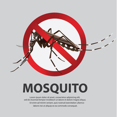 illustration. Stop mosquito cartoon