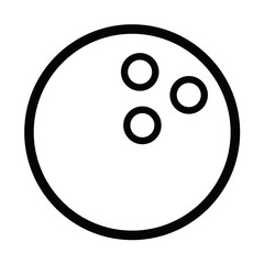 Sport equipment simple bowling ball icon