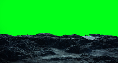Astronauts exploring an asteroid 3D rendering elements of this image furnished by NASA