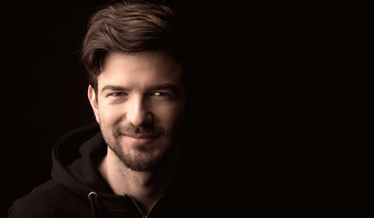 young man close up portrait