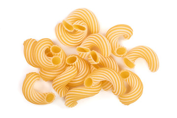 pasta isolated on white background top view. Flat lay