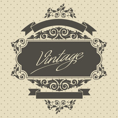 Decorative vintage monochrome design
