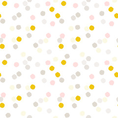 Party celebration confetti  dots vector seamless pattern.