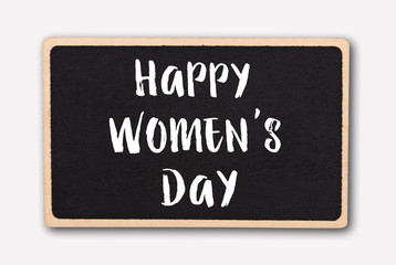 Obraz premium Small chalkboard for Valentine's or mother woman day. Background with pink roses.