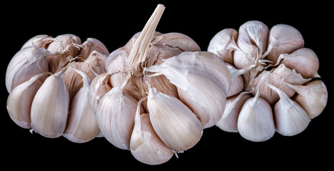 Dry garlic isolate cut for idea concept.