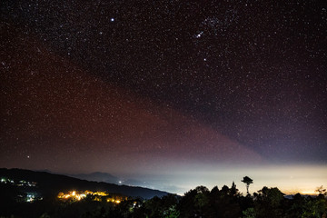 Night View from Nagarkot towards Kathmandu, Nepal