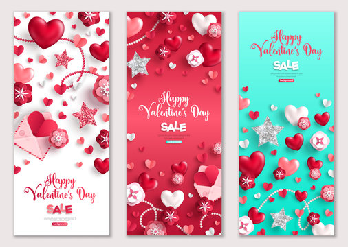 Valentines Day vertical cards