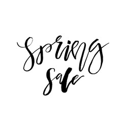 Special Spring Sale - Hand drawn inspiration quote. Vector typography design element. Spring lettering poster. Template for Flyers, banners, advertise, marketing, promotion.