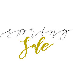 Special Spring Sale - Hand drawn inspiration quote. Vector typography design element. Spring lettering poster. Template for Flyers, banners, advertise, marketing, promotion.