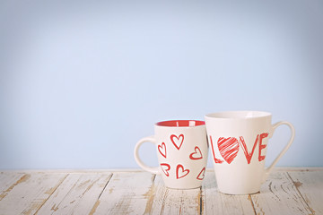 Mother's Day, Women's Day, Wedding Day, Happy st Valentines Day, 14th February concept. Vintage love symbols, rustic style.