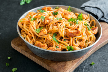 Chicken pasta with tomato sauce