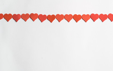 Obraz premium Red heart on a white background.