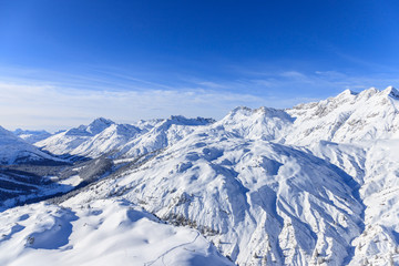 Fototapeta na wymiar Skiing at Serfaus / Fiss, Austria