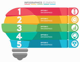 INFOGRAPHICS element abstract modern design the numbers top five template