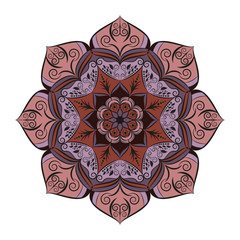 Flower Mandala. Vintage decorative elements. Oriental pattern, vector illustration. Islam, Arabic, Indian, moroccan,spain, turkish, pakistan, chinese, mystic, ottoman motifs. Coloring book page