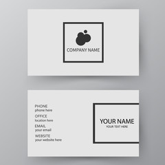 Vector business card template. Visiting card for business and personal use. Modern presentation card with company logo. Vector illustration design.