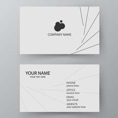 Vector business card template. Visiting card for business and personal use. Modern presentation card with company logo. Vector illustration design.