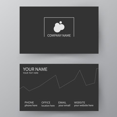 Vector business card template. Visiting card for business and personal use. Modern presentation card with company logo. Vector illustration design.