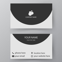 Naklejka premium Vector business card template. Visiting card for business and personal use. Modern presentation card with company logo. Vector illustration design.