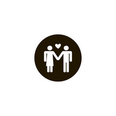 man and woman in love icon. flat design